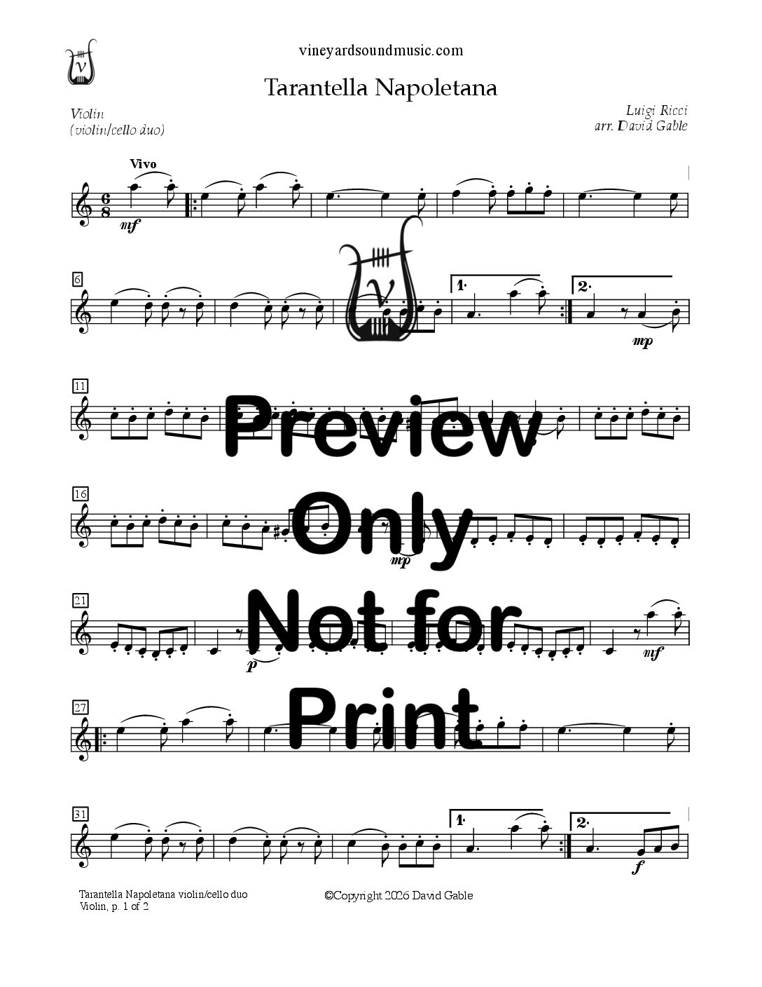 Tarantella Napoletana (violin cello duo)