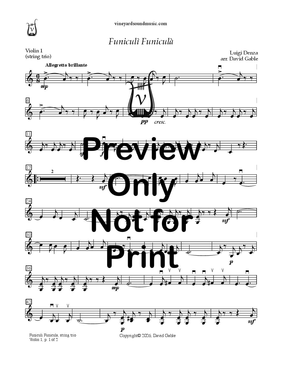 Funiculì Funiculà (string trio)