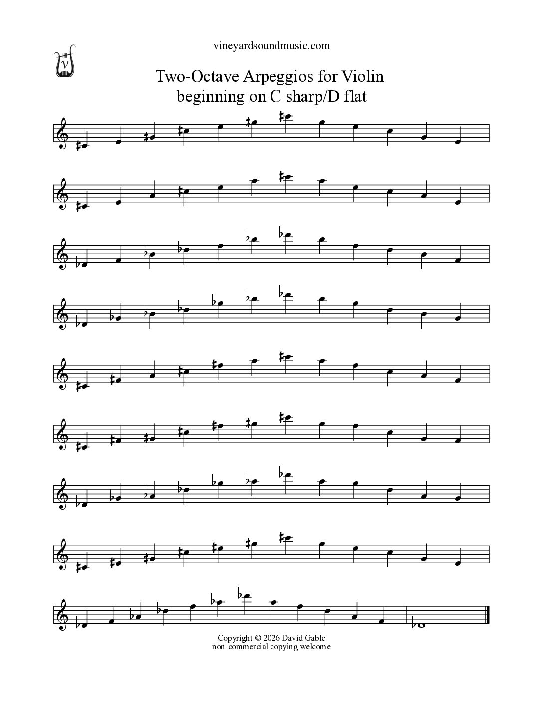 Arpeggios for Violin, set 2
